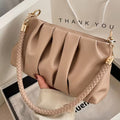 Jewelry & Handbag Deals™ Pleated Cloud Shoulder Bag with Braided Strap