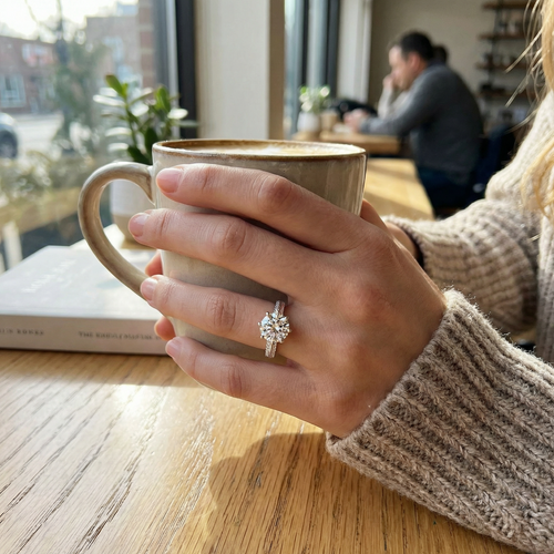 Jewelry & Handbag Deals™ Classic Six-Prong Brilliant Solitaire Ring in 18K Solid Gold